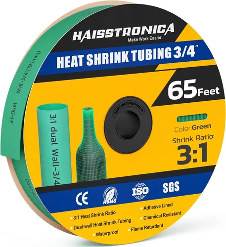 Vista 42 de haisstronica Tubo termorretráctil 3:1, relación de encogimiento, tubo termorretráctil de grado marino forrado con adhesivo para el hogar, automoción