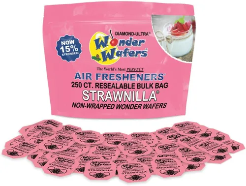 Vista 11 de Wonder Wafers ambientadores de aire 25 unidades. Envueltos individualmente, fragancia de polvo de bebé