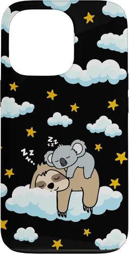 Vista 10 de Funny Sleeping Sloth with Baby Koala Mama Bear Napping Gift Case for iPhone 17
