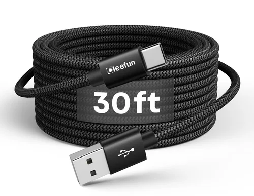Vista 10 de CLEEFUN Cable largo USB C de 20 pies, cable de carga USB a USB-C, cable de carga tipo C de 20 pies para iPhone 16 serie 15, serie Samsung Galaxy
