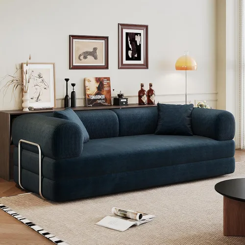 Vista 7 de Sofá modular de 78.8 pulgadas, sofá cama convertible con respaldo de almohada, sofá cama de nube sin hueso, futón en forma de L para sala de estar