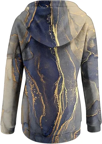Vista 53 de Sudaderas con capucha para mujer, con cuello de botón, sin botones, con cordón, manga larga, lindas, ropa para adolescentes y niñas