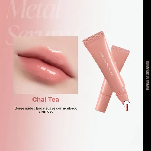 Vista 3 de LIP-PRESSION Metal Serum Gloss Korean Lip Plumper Gloss (Chai Tea)