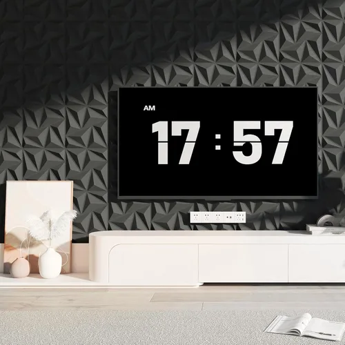 Vista 7 de Art3d - Paneles de pared 3D de 20 piezas, 11.8" x 11.8" (1.77 m²) Paneles de pared de PVC, decoración de pared adhesiva para sala de estar, Negro