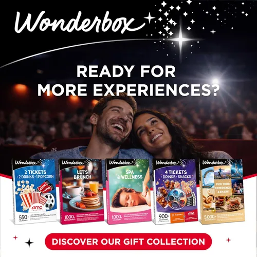 Vista 8 de Wonderbox - Regalo de noche de cine AMC para 2 - 2 entradas, 2 bebidas
