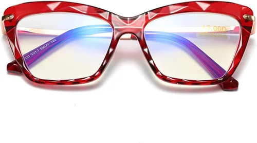 Vista 10 de Gafas de lectura de ojo de gato para mujer, marco de gafas de cristal de moda Negro