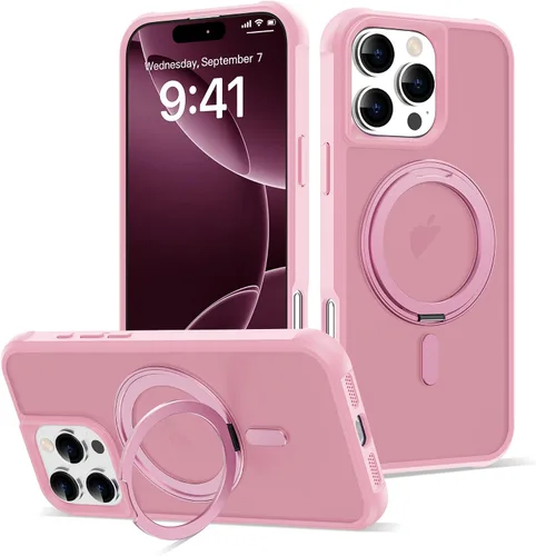 Vista 56 de Funda para iPhone 11 con soporte de anillo magnético giratorio de 360° [compatible con Mag-Safe] [Protección de grado militar] Funda translúcida