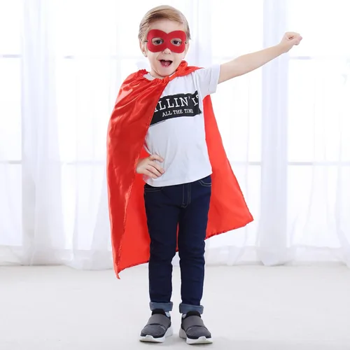 Vista 2 de Complex Superhero Capes and Masks for Kids Birthday Party Supplies Dress Up Costume for Boys Girls Toddler 3 4 5 6 7 8 Years