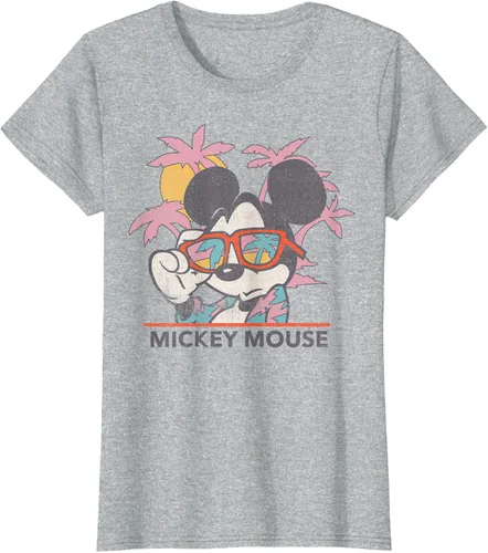 Vista 23 de Disney Mickey and Friends Mickey Mouse Tropical Retrato Camiseta S Negro
