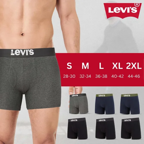 Vista 6 de Levi's Ropa interior para hombre, paquete de 7 calzoncillos tipo bóxer para hombre de algodón elástico