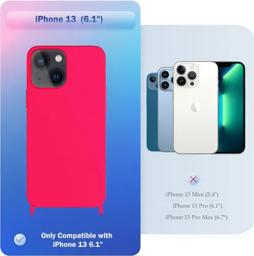 Vista 375 de Funda compatible con iPhone 8 Plus, iPhone 7 Plus/6 Plus/6S Plus con cordón, funda cruzada para iPhone con correa ajustable de silicona para iPhone