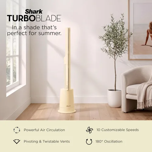 Vista 9 de Shark TurboBlade UT205 - Ventilador de torre sin aspas, color blanco
