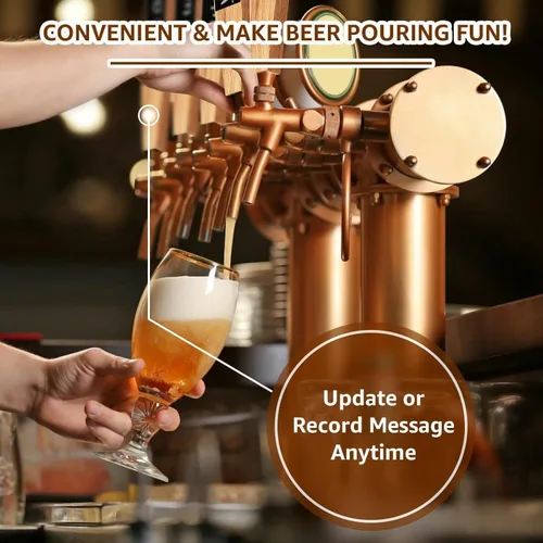 Vista 6 de Mango de barril de cerveza de madera, mango de barril de 3/8 "-16 UNC rosca, mango de barril de haya para grifo de cerveza Kegerator con 3 bolígrafos