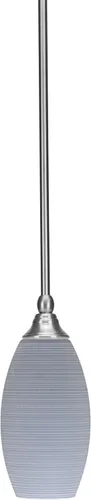 Vista 216 de Toltec Lighting Tallo Colgado Mini colgante, acabado de cobre negro, 3.5" cuadrado humo burbuja vidrio