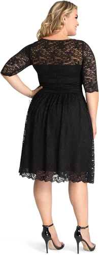 Vista 3 de Kiyonna Vestido de cóctel de encaje Luna talla grande para mujer