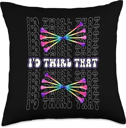 Vista 4 de Baton Twirling Majorette Girl Sport Designs batic baton twirling majorette dance - Almohada de 16 x 16 pulgadas, multicolor