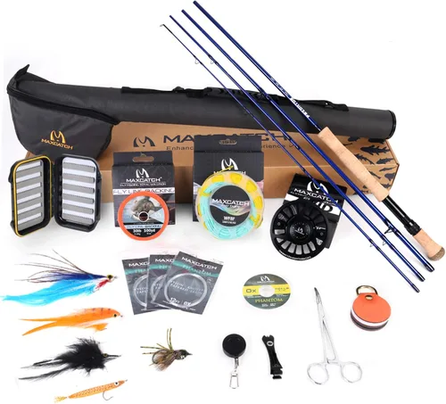 Vista 9 de M MAXIMUMCATCH Maxcatch Predator Big Game y caña de pescar con mosca de agua salada: 7'11''/9'2''/10', 4 piezas, 8/9/10/11/12