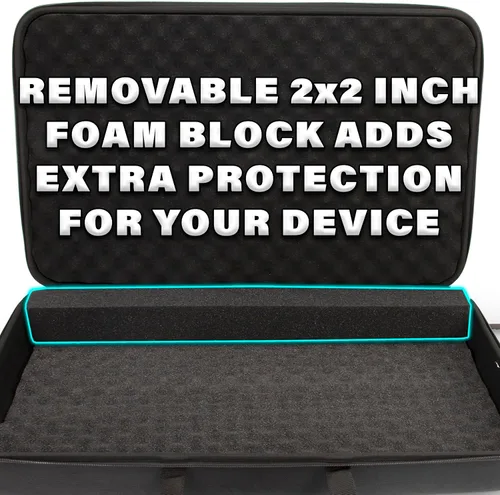 Vista 4 de CASEMATIX Funda de viaje para controlador de DJ compatible con Hercules Inpulse 500 - Funda rígida para mezclador de DJ con correa