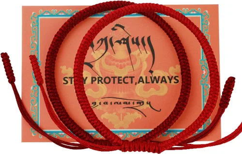 Vista 17 de Auténtica pulsera de nudo Dorje bendecida hecha a mano por monjes tibetanos con protección y talismán para mujeres y hombres