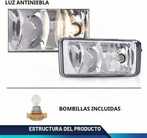 Vista 6 de PIT66 Tapas de parachoques y luces antiniebla, compatibles con Chevy Silverado 1500 07-13 Tapas de parachoques y luces antiniebla, compatibles