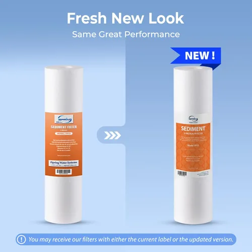 Vista 8 de iSpring FP120X50 - Cartuchos universales de repuesto de filtro de agua para sedimentos de 10 x 2.5 pulgadas, filtro de sedimentos multicapa de 20