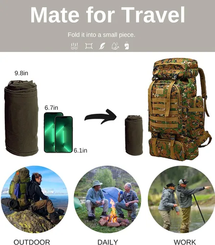 Vista 4 de Arunlluta Pantalones de senderismo para hombre, pantalones de viaje de senderismo, resistentes al agua, pantalones de trabajo elásticos de secado