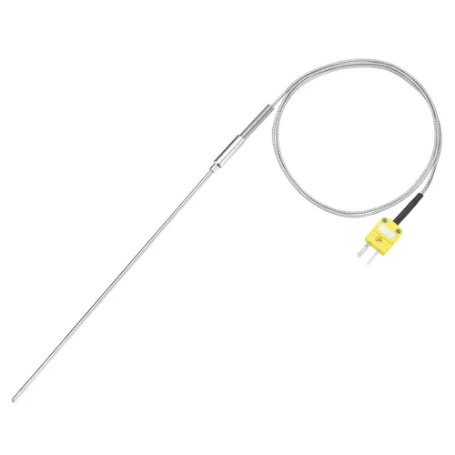 Vista 40 de MECCANIXITY Sonda de sensor de temperatura tipo K con termopar y enchufe, sonda de temperatura del medidor -50 a 1100°C (-58 a 2012°F), acero
