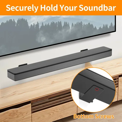 Vista 3 de tiebutie Soporte de pared para barra de sonido Bose WB-300 SoundTouch 300 300/500/550/600/700/900/950 Smart Ultra con kit de herramientas, soporte