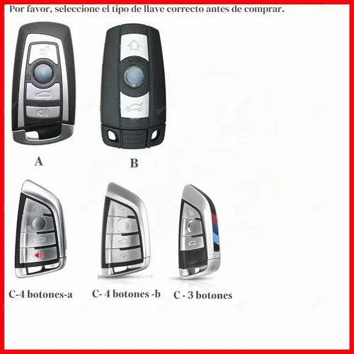 Vista 2 de Funda de silicona para llavero de carbono 3D para BMW 2 5 6 7 Series X1 X2 X3 X5 X6 M