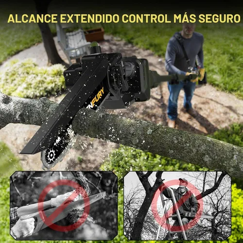Vista 7 de Sierra de poste inalámbrica 2 en 1 y motosierra para batería Dewalt 20V MAX