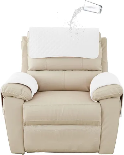 Vista 8 de XMAYODS Funda impermeable para sillón con reposabrazos, fundas antideslizantes para sofá y reposacabezas, fundas para respaldo, fundas para sillón
