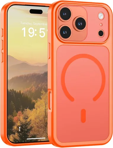 Vista 71 de SUPFINE Funda magnética para iPhone 11 Pro Max (compatible con MagSafe) (protección contra caídas de grado militar), delgada, translúcida mate, a