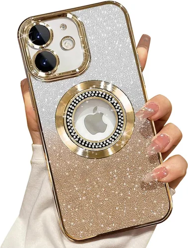 Vista 8 de Misscase Funda magnética con purpurina para iPhone 11 compatible con MagSafe, protección completa, delgada, a prueba de golpes, antiarañazos