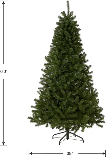 Vista 5 de National Tree Company Árbol de Navidad de abeto de North Valley sin