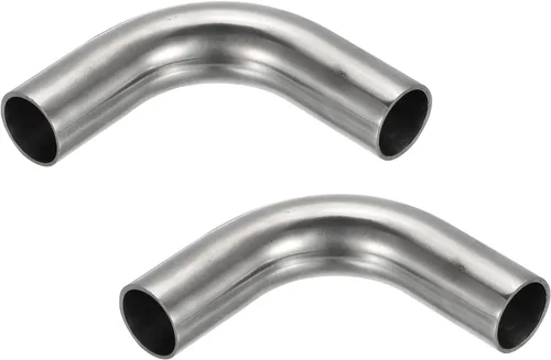 Vista 20 de PATIKIL Codo de 90 grados con curvatura de mandril, codo de escape de 1 pulgada OD de acero, conector de tubería de escape 304 de acero inoxidable