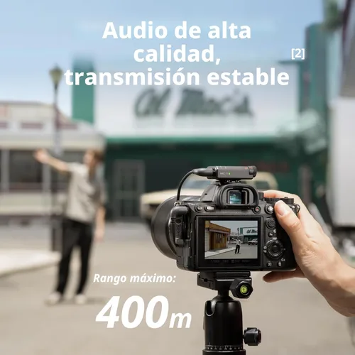 Vista 3 de DJI Mic Mini (2 TX + 1 RX), audio ultraligero y rico en detalles Noise Cancelling, Automatic Limiting, Wireless Microphone for