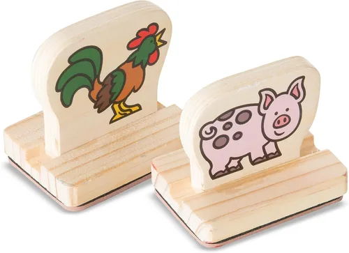 Vista 7 de Melissa & Doug Mi primer juego de sellos de madera - Animales de granja