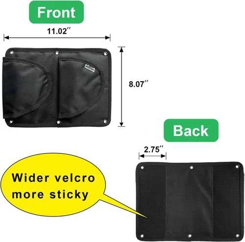 Vista 2 de Funda para pistola con portacargador para organizador de caja fuerte de armas, funda reforzada para pistola y portacargadores combinados