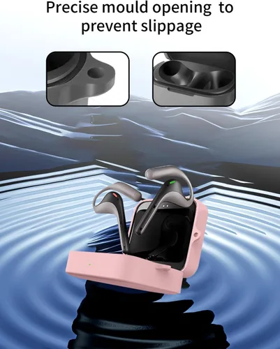 Vista 5 de Compatible con auriculares de traducción Timekettle W4 Pro, silicona de alta calidad, protección a prueba de golpes, puerto de carga táctil