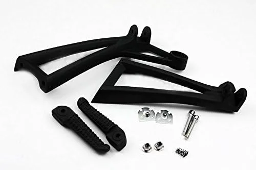 Vista 2 de MT390-009 - Estriberas de pie de pasajero color negro compatible con Yzf R6 R6S 2003-2006 2007 2008 2009 2010