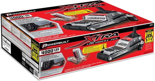 Vista 6 de Powerbuilt Xtra Gato de Suelo de Perfil Bajo para Vehículos con Barra de Seguridad, Gato Extra Bajo para Automóvil - Capacidad de Carga de 2
