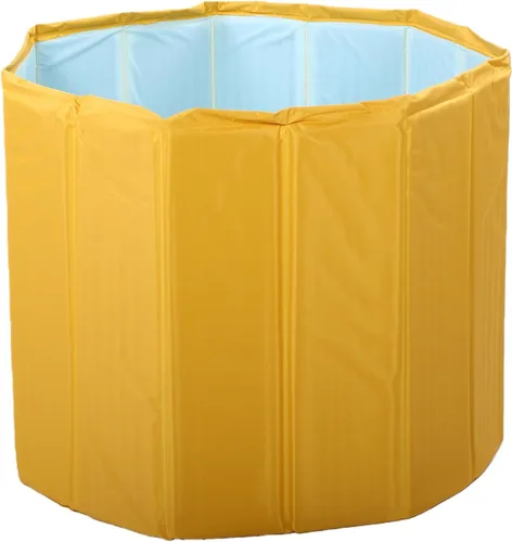 Vista 3 de Mingzhe Inflatable Bathtub for Adult, 31.50x25.59in Foldable PVC Soaking Yellow