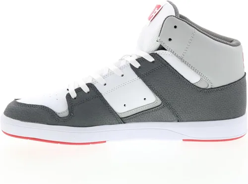 Vista 6 de DC Zapatos deportivos de skate de caña alta para hombre, BlancoGrisRojo (Wyr)