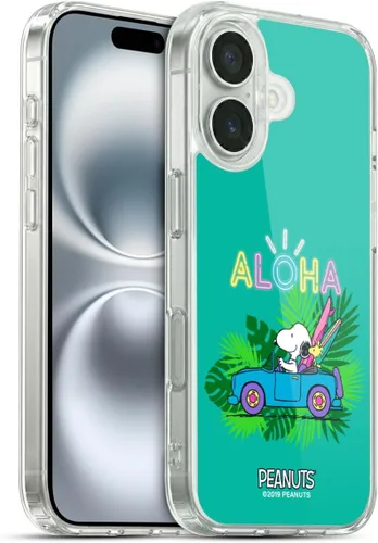 Vista 29 de Head Case Designs Funda de gel suave con licencia oficial de Peanuts Tropical Surf Snoopy Aloha Disco compatible con Apple iPhone 13 Mini Surf