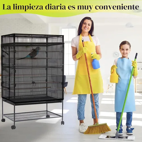 Vista 7 de Daoeny Funda para Captura de Semillas para Jaula de Pájaros, Cubierta Grande para Jaula de Pájaros, Red de Malla de Nylon Ajustable y Suave Negro