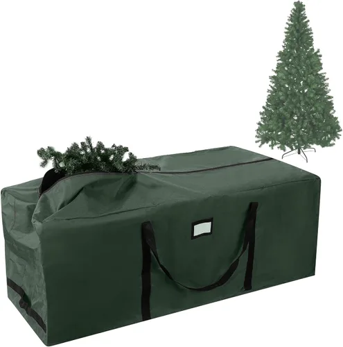 Vista 8 de Bolsa de almacenamiento prémium Elf Stor para árbol de Navidad, bolsa con ruedas, Tela, Rojo, Extra grande