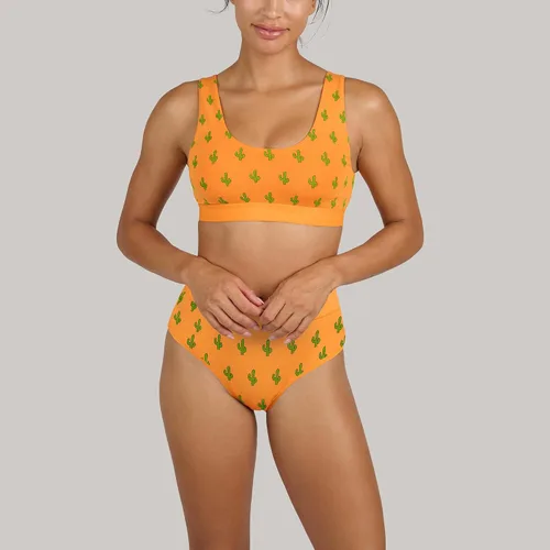 Vista 4 de MeUndies Bralette para mujer Brasier elástico de algodón con cuello en U Tela exclusiva de Tienda