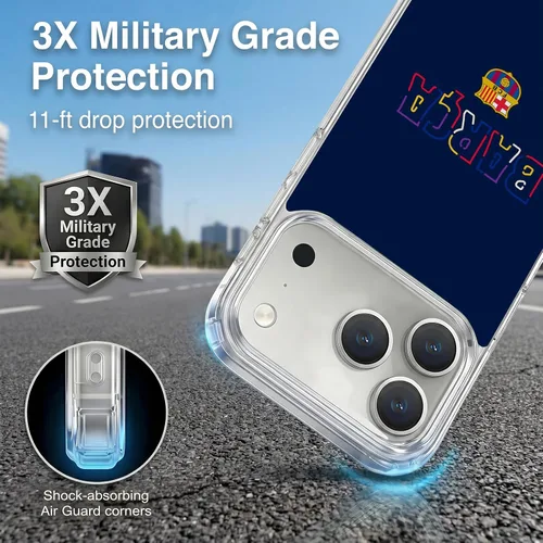 Vista 332 de Head Case Designs Funda de gel suave con licencia oficial del FC Barcelona Barca Crest Graphics [protección de grado militar] compatible con Apple