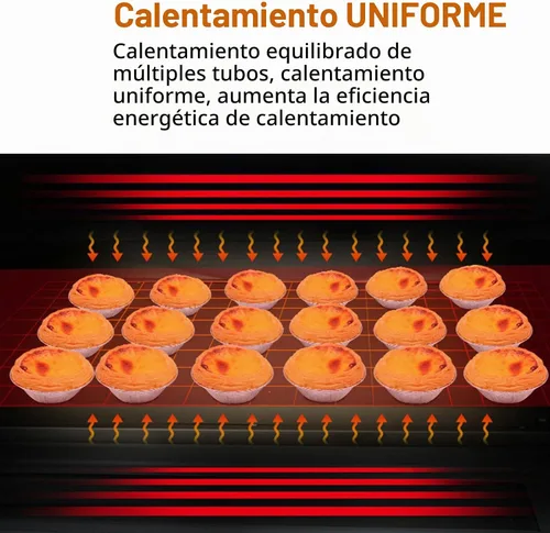 Vista 3 de Horno de pizza comercial Horno de pizza eléctrico móvil de doble cubierta Horno de pizza de acero inoxidable multiusos para restaurante con ruedas