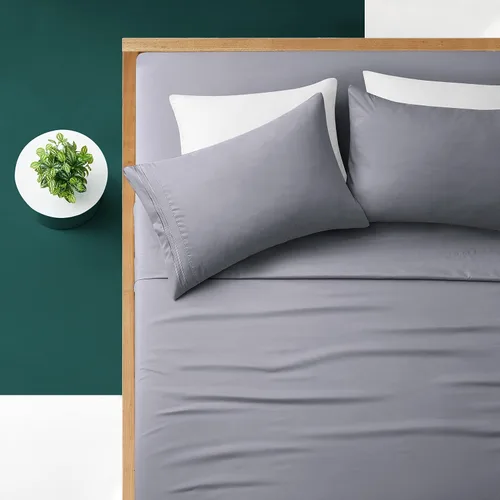 Vista 73 de Manyshofu Juego de sábanas de tamaño individual con bolsillos extra profundos, sábanas y fundas de almohada de 1800 hilos de lujo para hotel, juego